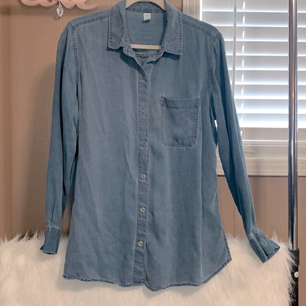 Old Navy blue Long sleeve denim Top